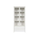 Vitrina living moderna alba mat Kaspian, 90X40,5X200,5 CM
