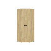 Dulap de colt pentru haine Lara, frasin, 75x75x197,5 cm