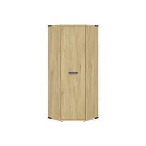 Dulap de colt pentru haine Lara, frasin, 75x75x197,5 cm