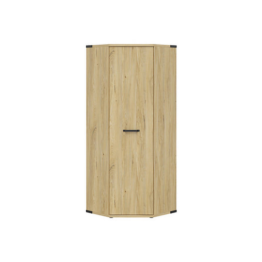 Dulap de colt pentru haine Lara, frasin, 75x75x197,5 cm