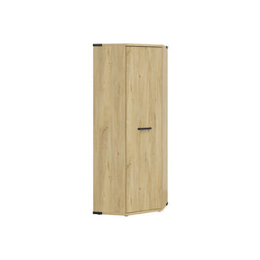 Dulap de colt pentru haine Lara, frasin, 75x75x197,5 cm