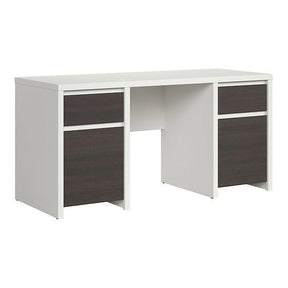 Birou calculator mare KASPIAN, alb mat/wenge 160X65X77 CM
