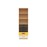Biblioteca inalta Wesker, sonoma/alb, 60x40,5x199,5 cm.