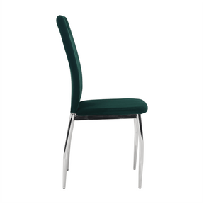 Scaun bucatarie OLIVA NEW, stofa catifelata verde inchis, 42x52x97 cm.