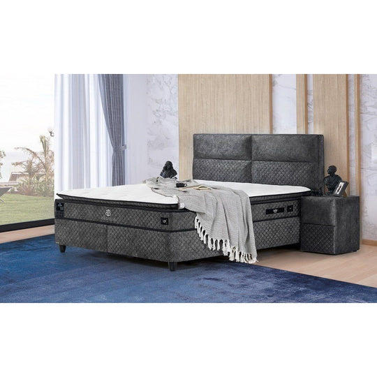 Pat Babylon, cu lada pentru depozitare si somiera, 180x200 cm