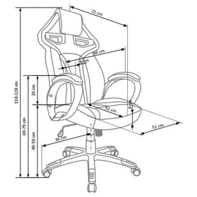 Scaun gaming suport lombar negru-rosu Honor, 62X64X118/128 CM