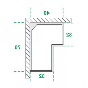 Dulap suspendat de bucatarie Premio 44G, 70X40X72 CM