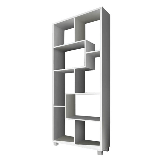 Biblioteca Aden, alb, PAL, 161x69x25 cm