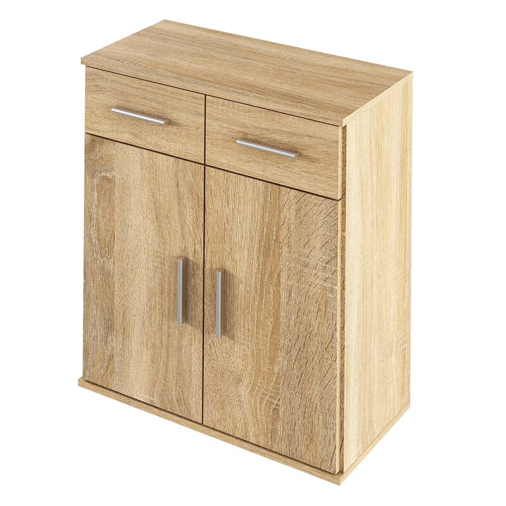 Comoda RESITA TYP 2, 2 sertare si 2 usi, sonoma, 70,6x35x79,5 cm.