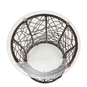 Masuta de cafea maro SALMAR NEW din sticla securizata, 50x47 cm.