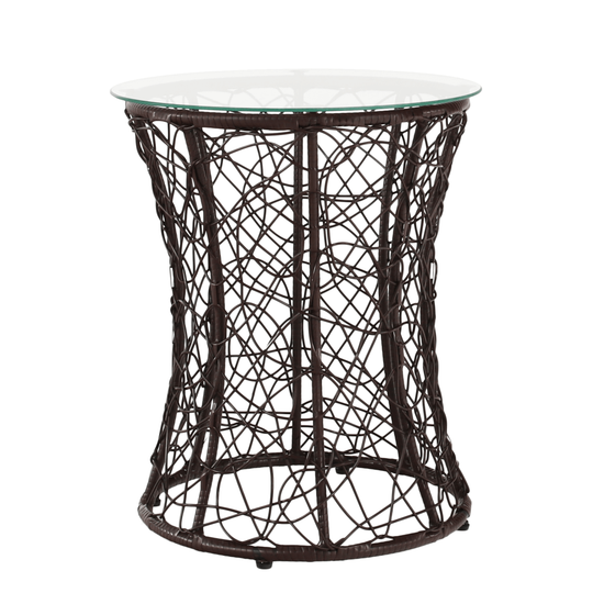 Masuta de cafea maro SALMAR NEW din sticla securizata, 50x47 cm