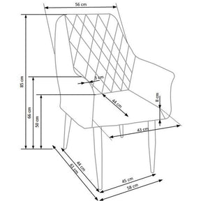 Scaune tapitate fotolii K287, 61X58X85 CM