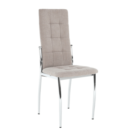 Scaun bucătărie, material textil maro/metal, ADORA NEW