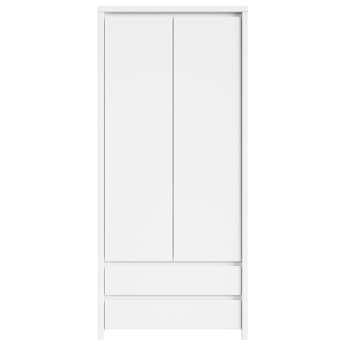Dulap haine spatii mici alb Kaspian, 90X55,5X200.5 cm