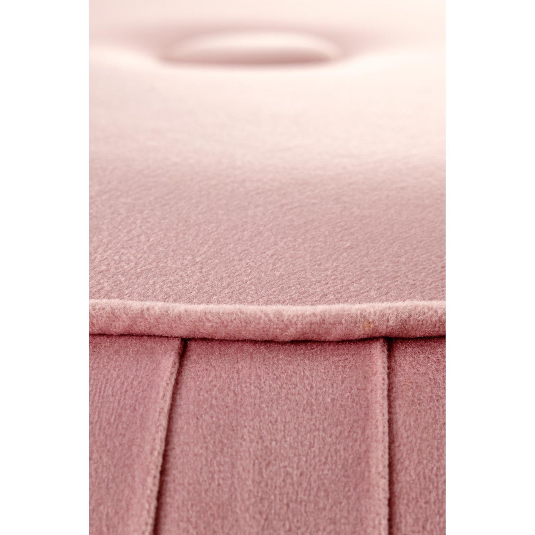 Taburet ALADIN,  stofa - catifelata roz  / otel inoxidabil, 43x44 cm