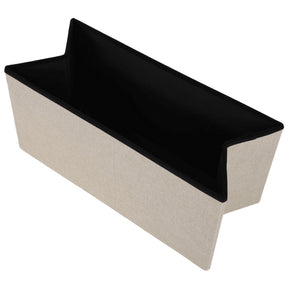 Taburet ORELIA, stofa bej, 76x38x38 cm, pliabil, cu spatiu depozitare