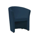 Fotoliu piele ecologica albastra/wenge  TM-1, 67X60X76