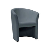 Fotoliu piele ecologica gri/wenge TM-1, 67x60x76