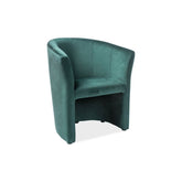 Fotoliu stofa verde/wenge TM-1, 67x60x76