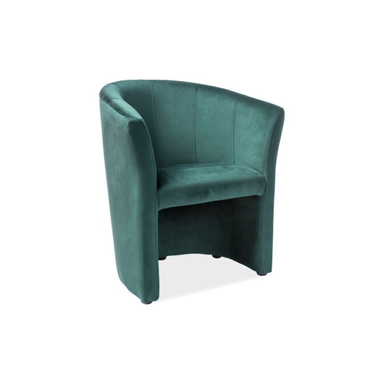 Fotoliu stofa verde/wenge TM-1, 67x60x76