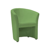 Fotoliu piele ecologica verde/wenge TM-1, 67X60X76