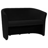 Canapea fixa TM-2 piele ecologica neagra/wenge, 126x60x76