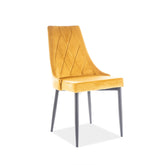 Scaun tapitat TRIX B, curry, 46x46x88
