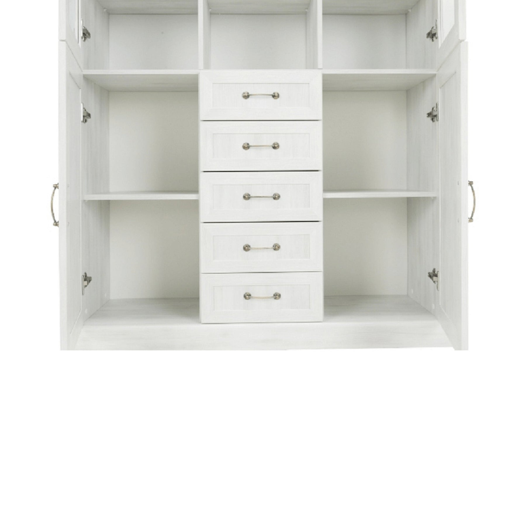 Vitrina living ROYAL W2D, PAL melaminat, pin nordic/stejar salbatic, 127x39x187 cm